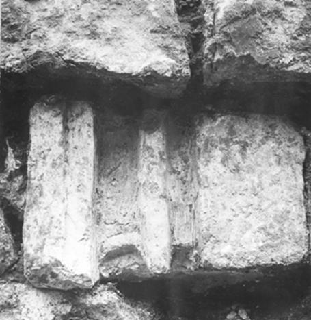 Фрагмент цоколя из коломенских раскопок под руководством В.В.Кавельмахера.